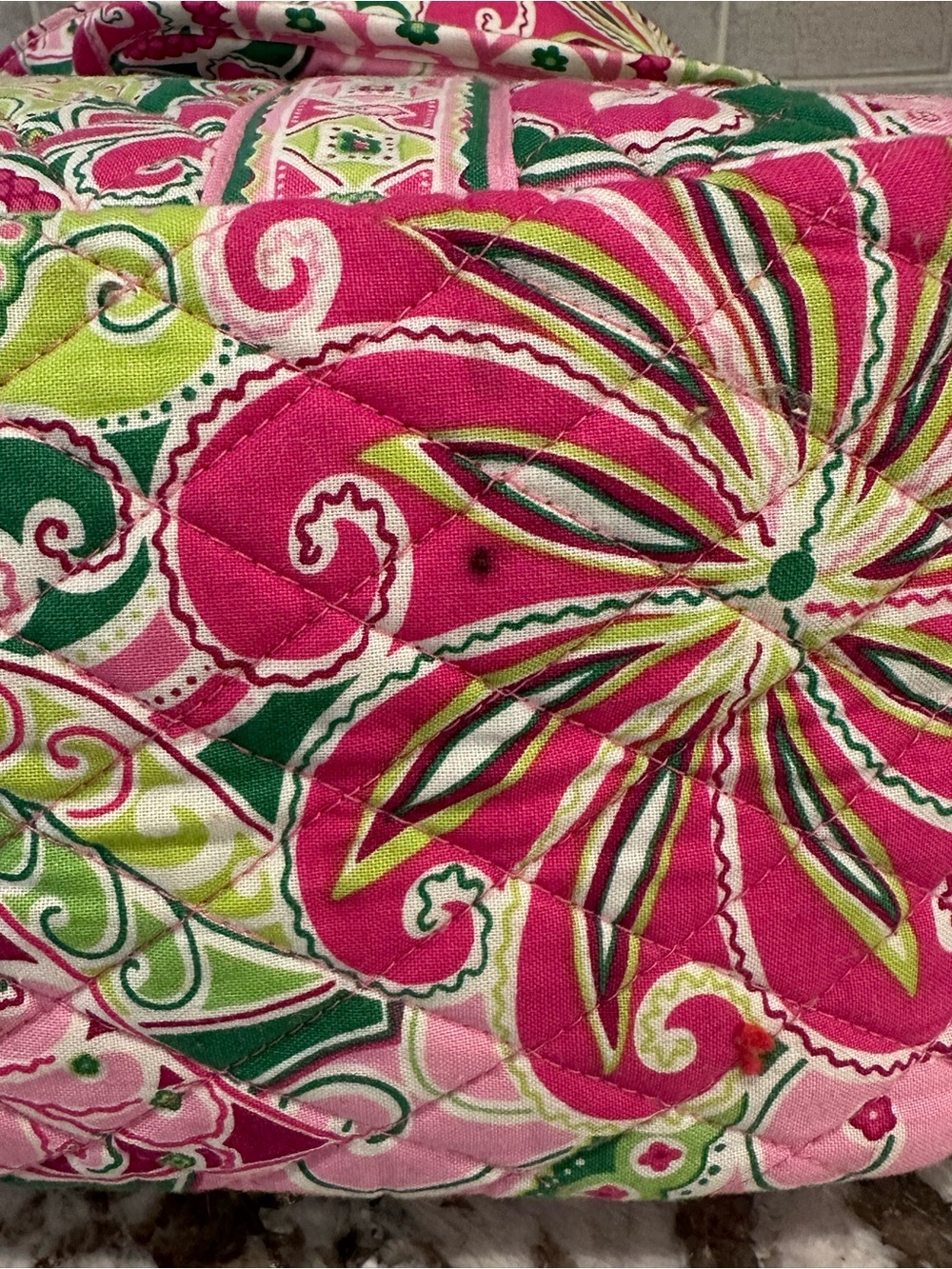Vera Bradley Retired Pinwheel Pink Cargo Sling Bag Adjustable Shoulder Strap - Picture 12 of 14